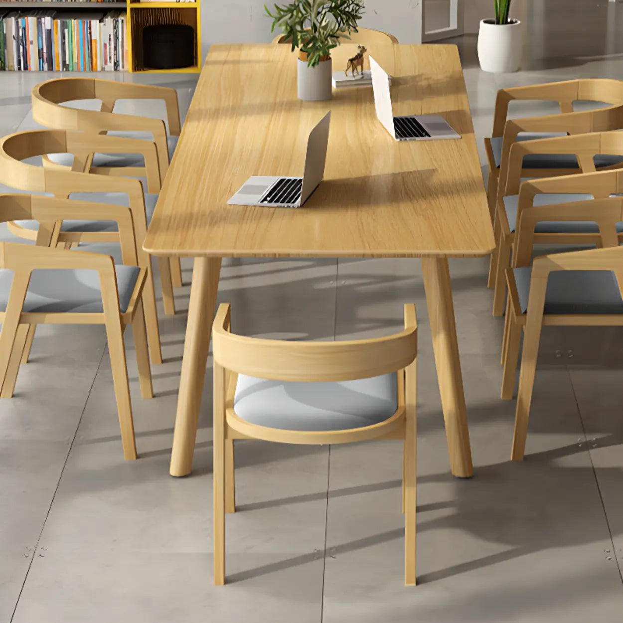 Casual Wood 8-Person Rectangular Conference Table — Table Only