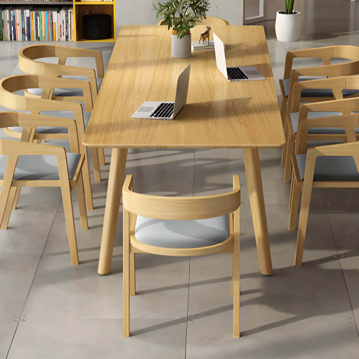 Casual Wood 8-Person Rectangular Conference Table — Table Only