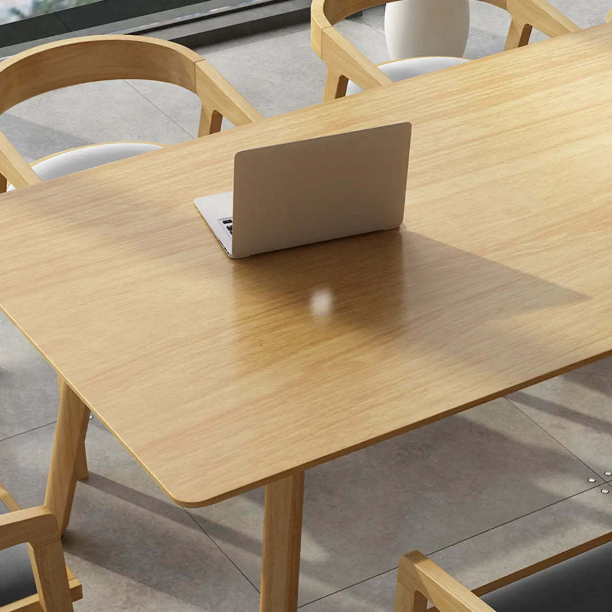 Casual Wood 8-Person Rectangular Conference Table — Table Only