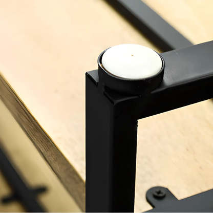 Casual Open-Back Metal Frame Rectangular Bookcase