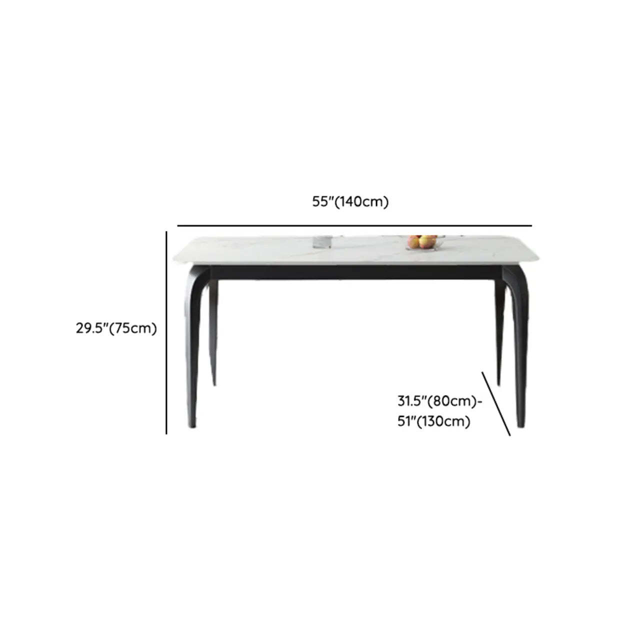 Casual White Round Marble Self-Storing Dining Table