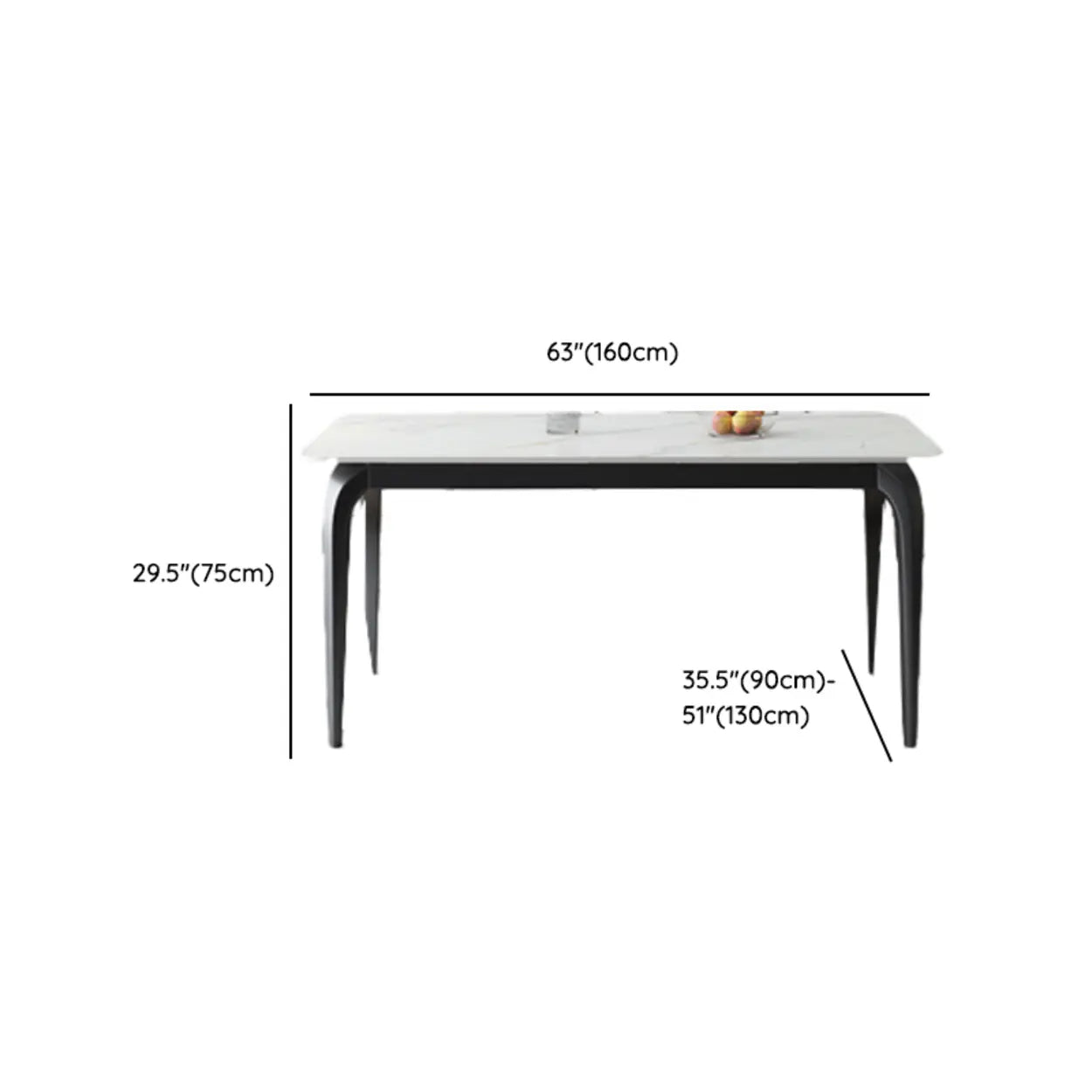 Casual White Round Marble Self-Storing Dining Table