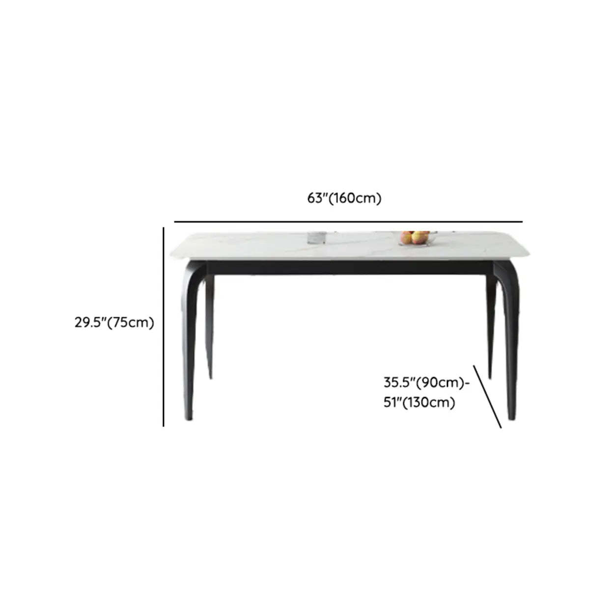 Casual White Round Marble Self-Storing Dining Table