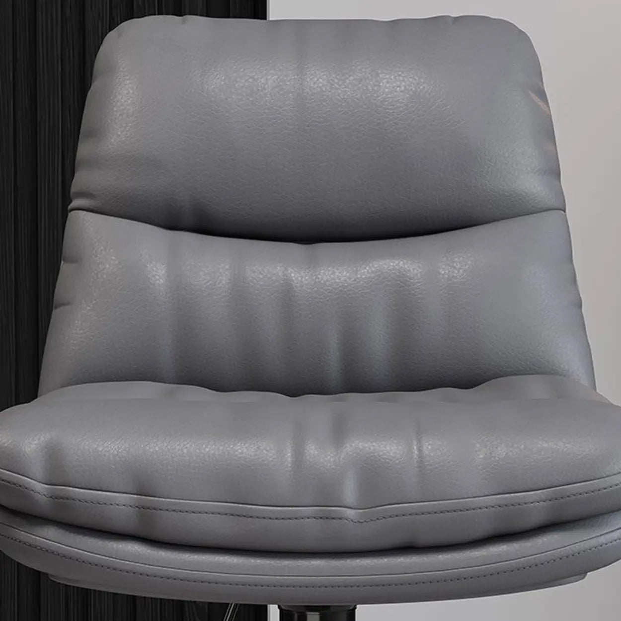 Saddle Leather Swivel Bar Stool with Back