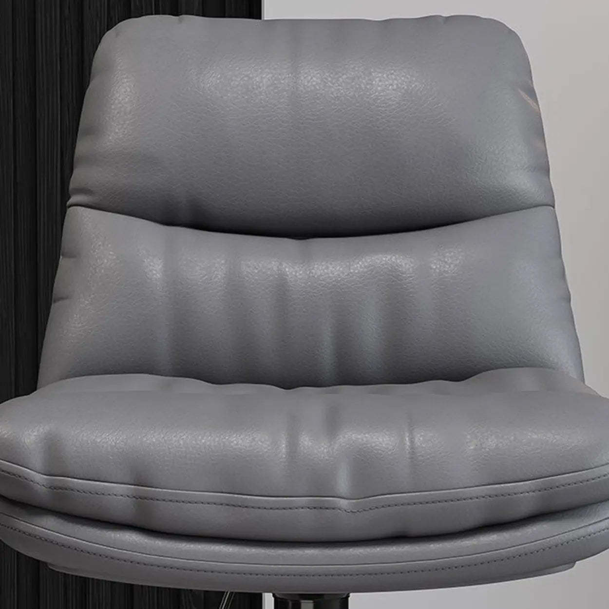 Saddle Leather Swivel Bar Stool with Back