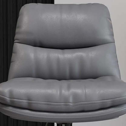 Saddle Leather Swivel Bar Stool with Back