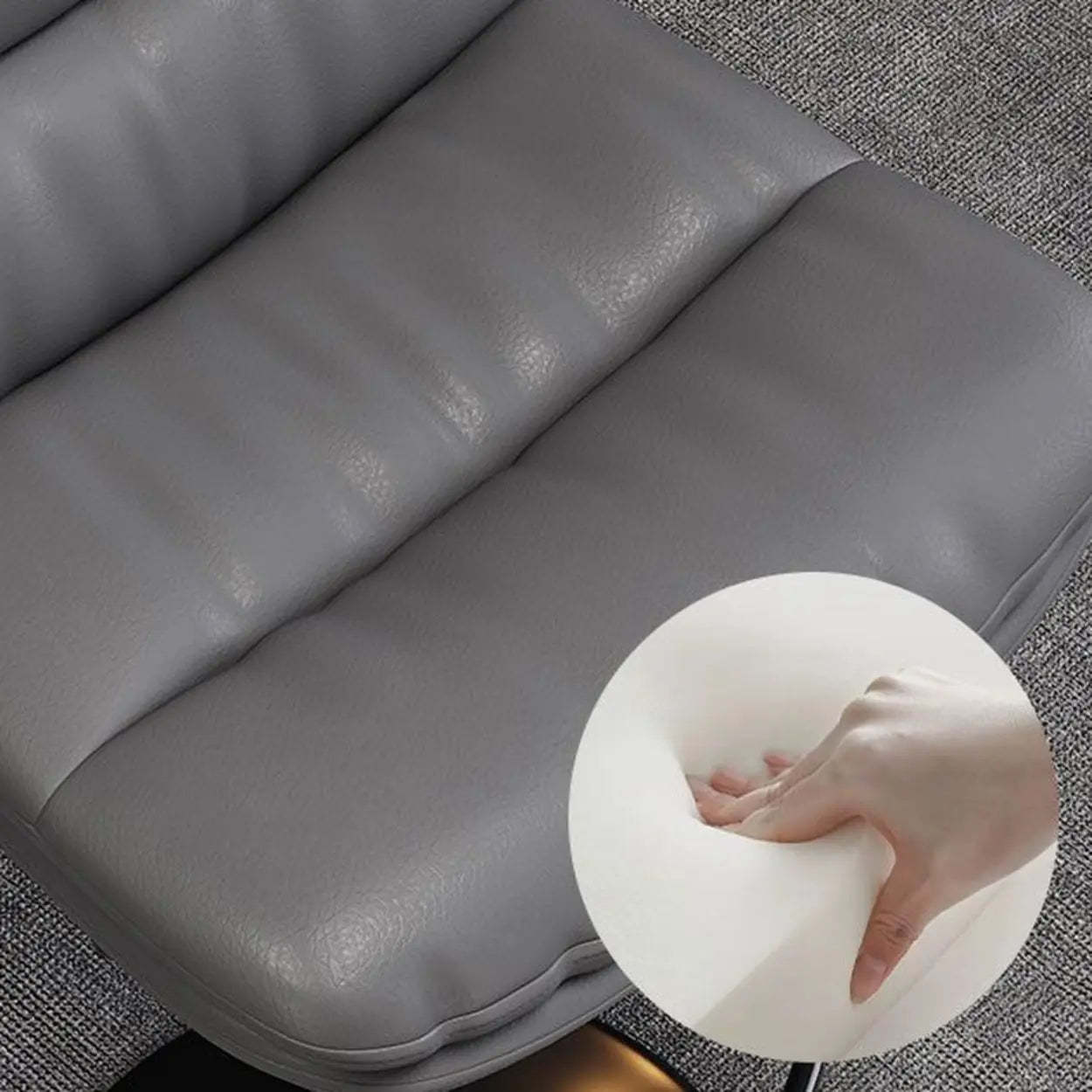 Modern saddle back gray leather metal bar & counter stools, Lighom