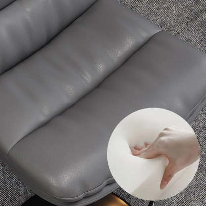 Modern saddle back gray leather metal bar & counter stools, Lighom