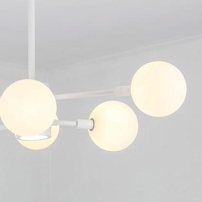 6-light LED Glass Metal Modern Chandeliers Kitchen Island Lighting-Lighom