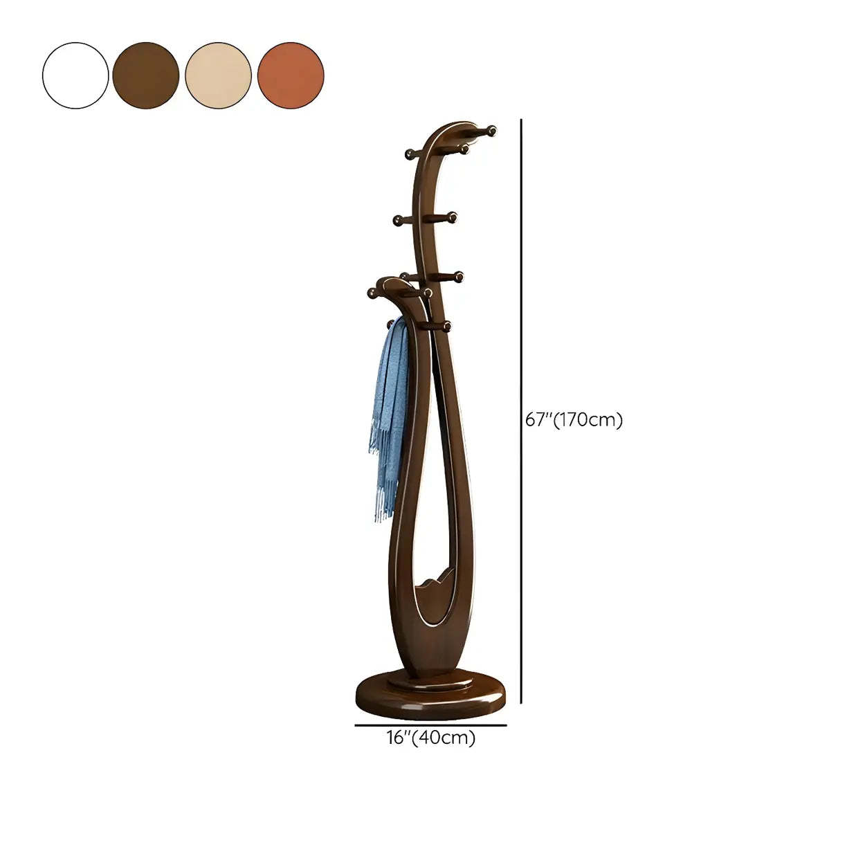 Artistic Wood Freestanding Coat Rack