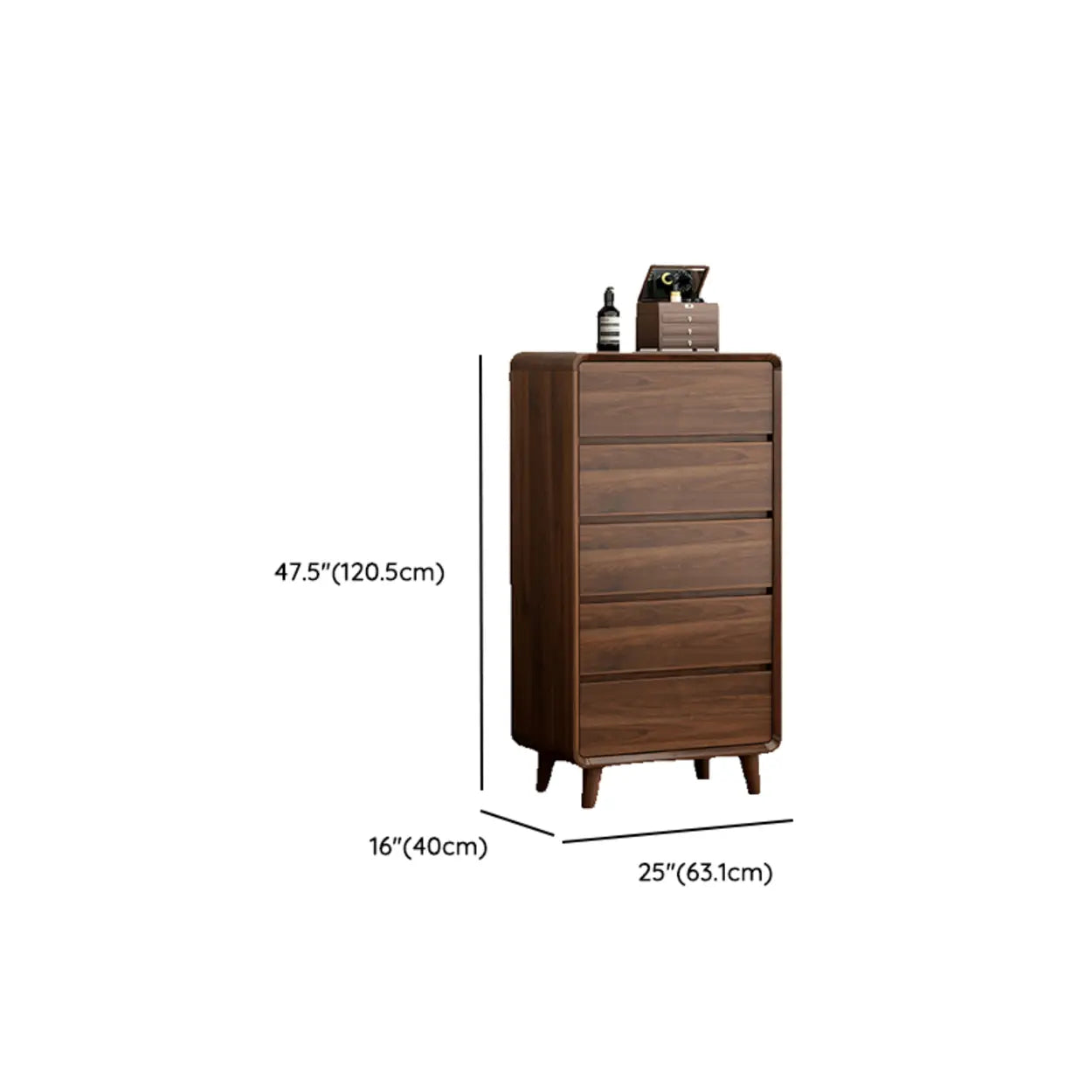 Brown Wood Rectangular Storage Dresser