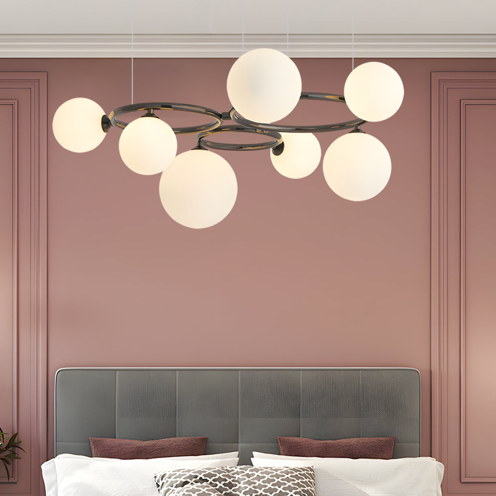 5/7/9-Light Glass Ball Circular Contemporary Chandelier