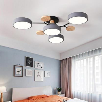 Sputnik Artistic Bedroom Lights Chandeliers Metal Wood Bamboo Baby Kids Lights Ceiling Lights-Lighom