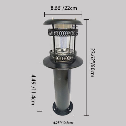 Solar Cylindrical Stainless Steel Landscape Light
