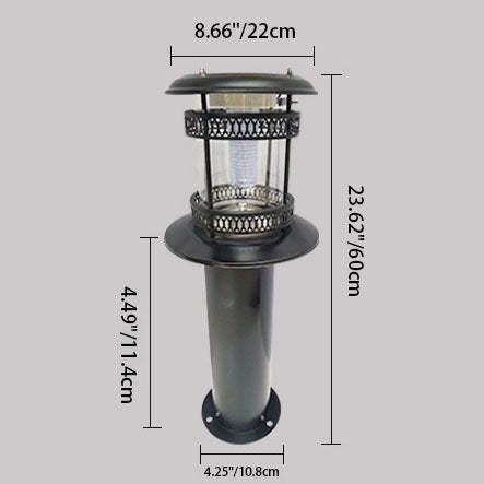 Solar Cylindrical Stainless Steel Landscape Light