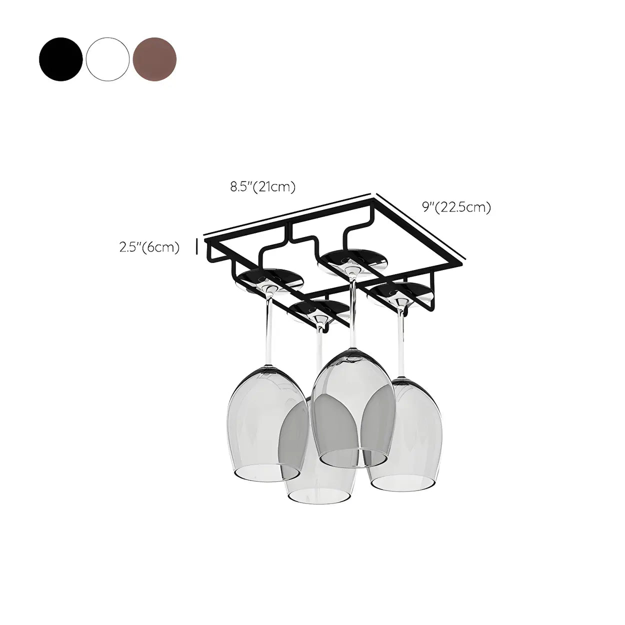 Minimalist Black Metal Hanging Wine Rack