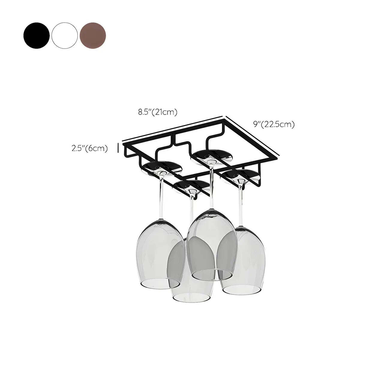 Minimalist Black Metal Hanging Wine Rack