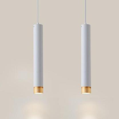Industrial Linear LED Metal Island Pendant Light — White