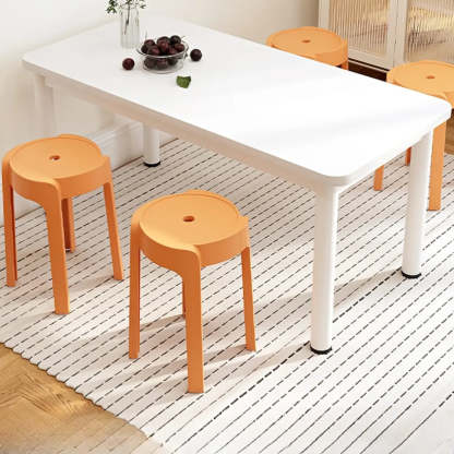 Chalk White Wood Rectangular Computer Desk — Table Only