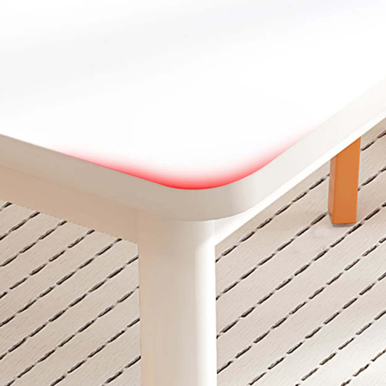 Chalk White Wood Rectangular Computer Desk — Table Only