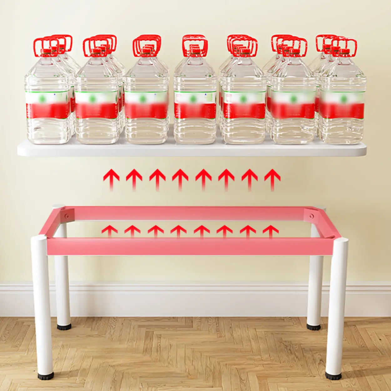 Chalk White Wood Rectangular Computer Desk — Table Only