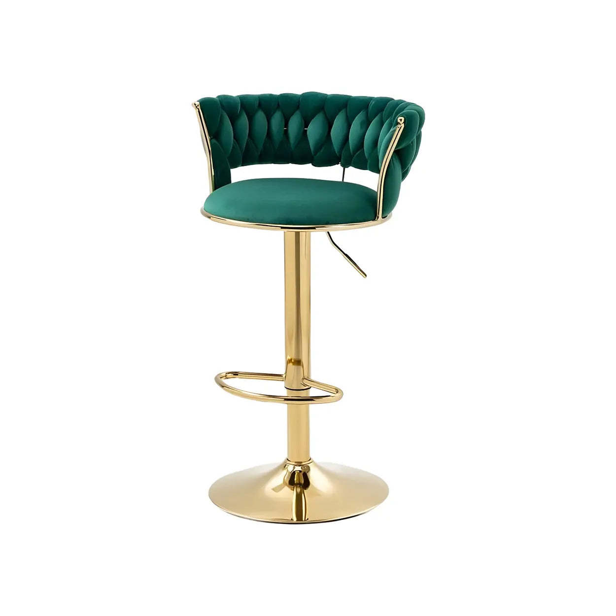 Round Metal Adjustable Swivel Bar Stool — 1 Piece / Sky Blue