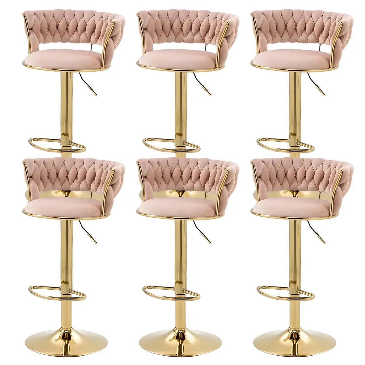 Round Metal Adjustable Swivel Bar Stool