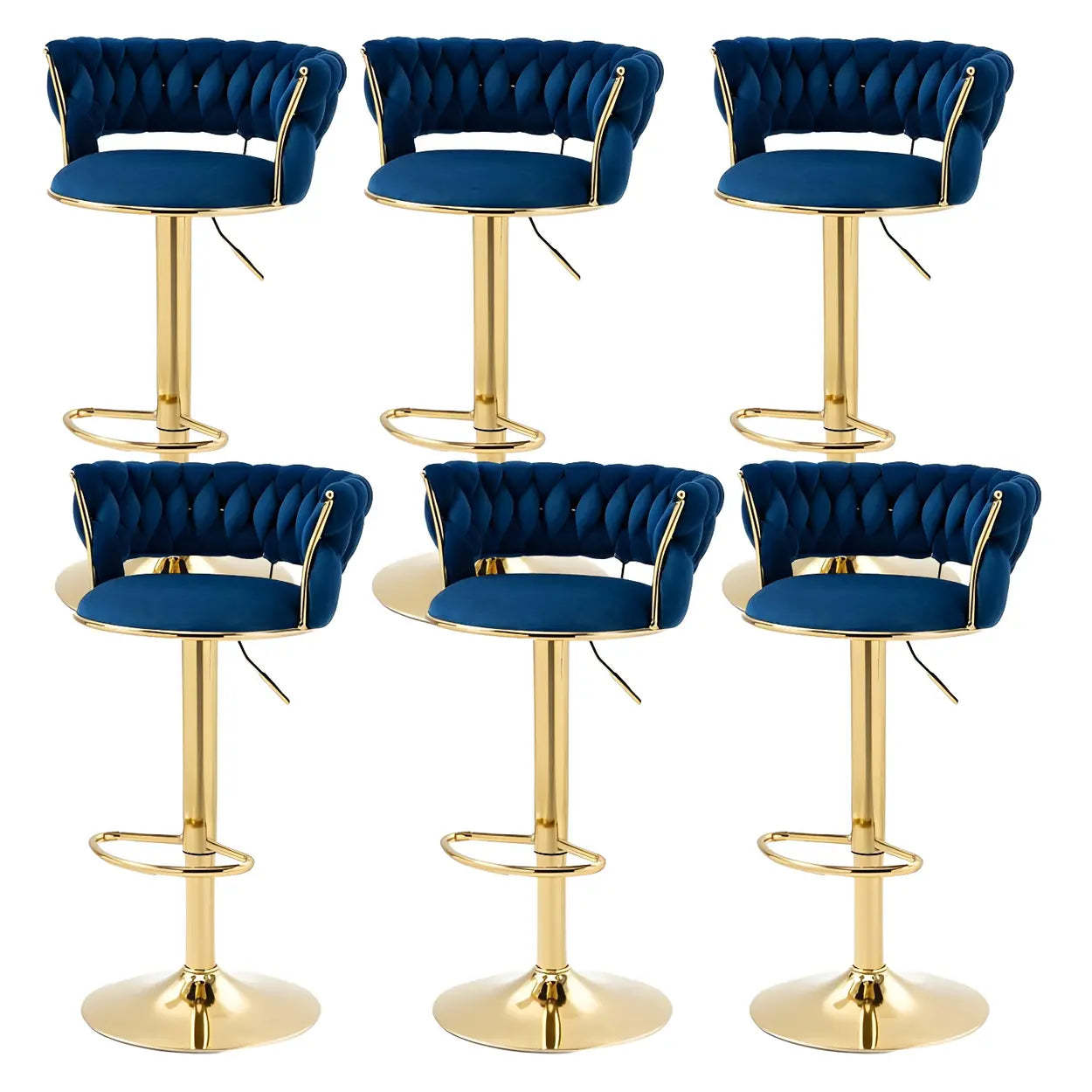 Round Metal Adjustable Swivel Bar Stool
