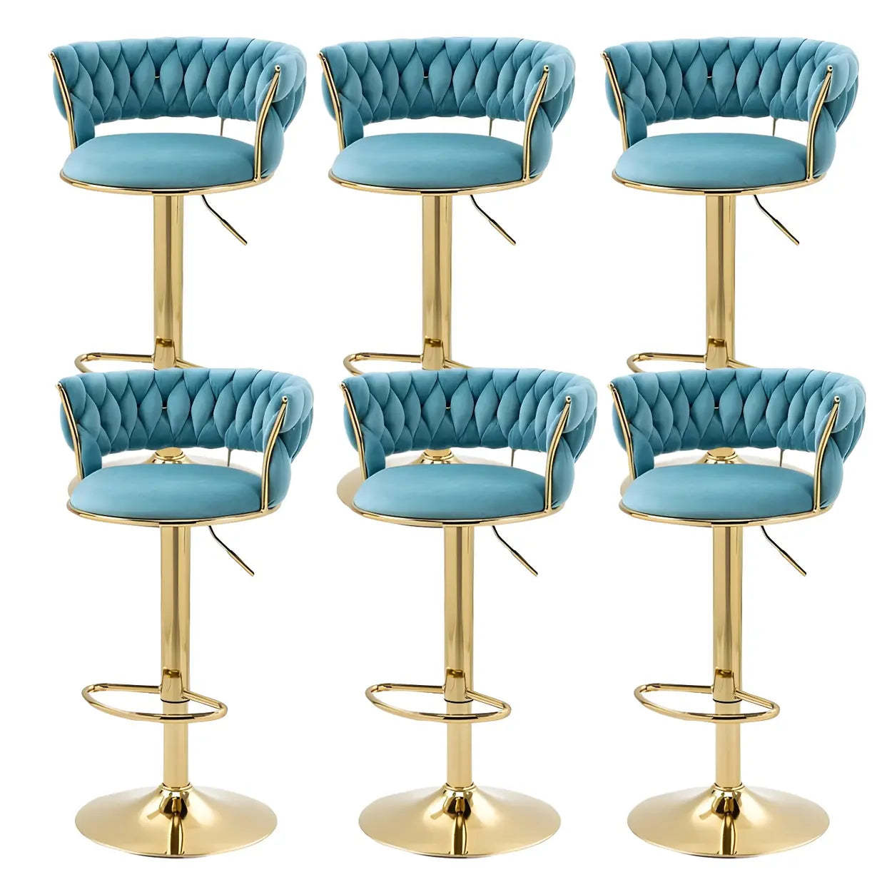Round Metal Adjustable Swivel Bar Stool
