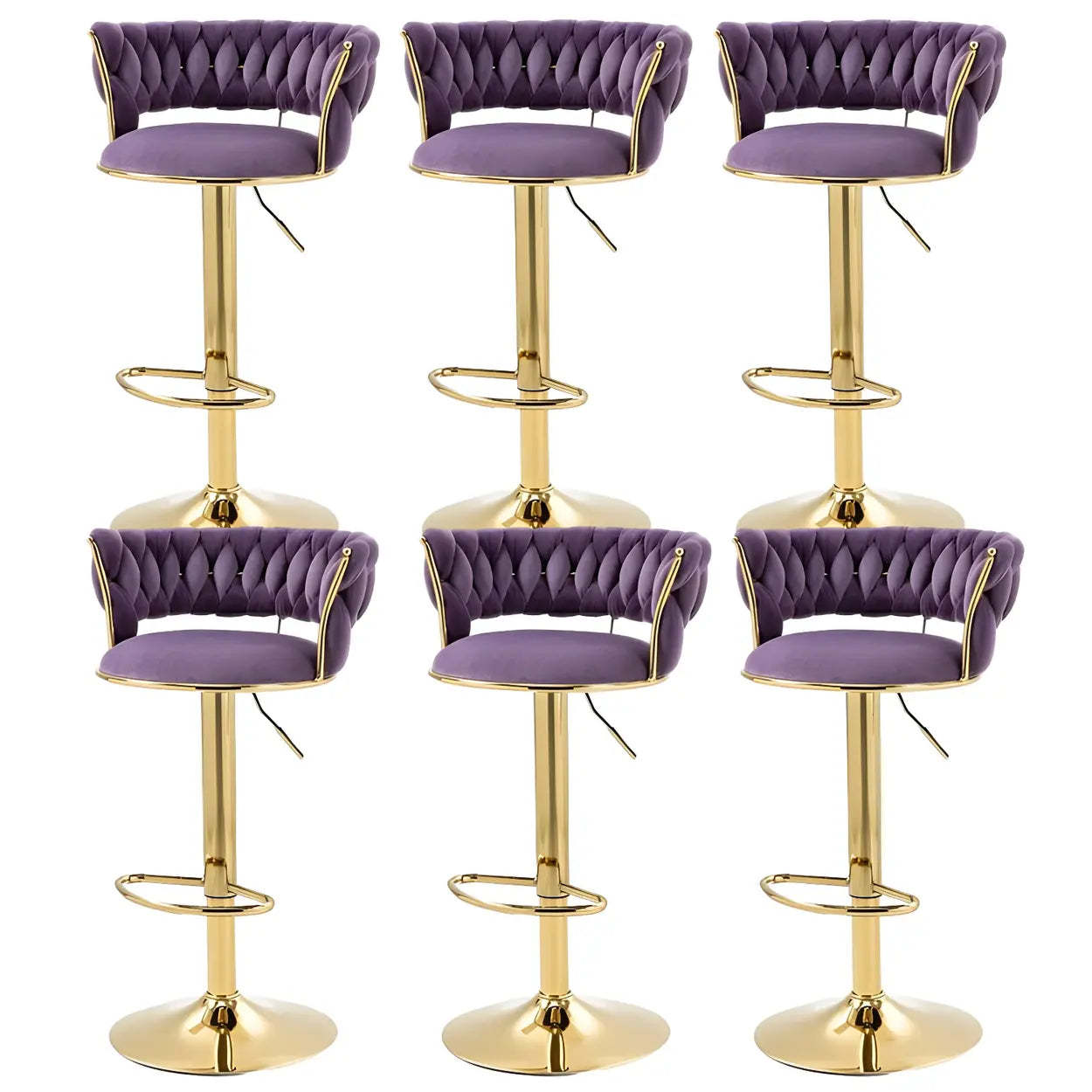 Round Metal Adjustable Swivel Bar Stool