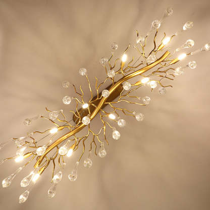 Modern Glass Teardrop Tiered Chandelier