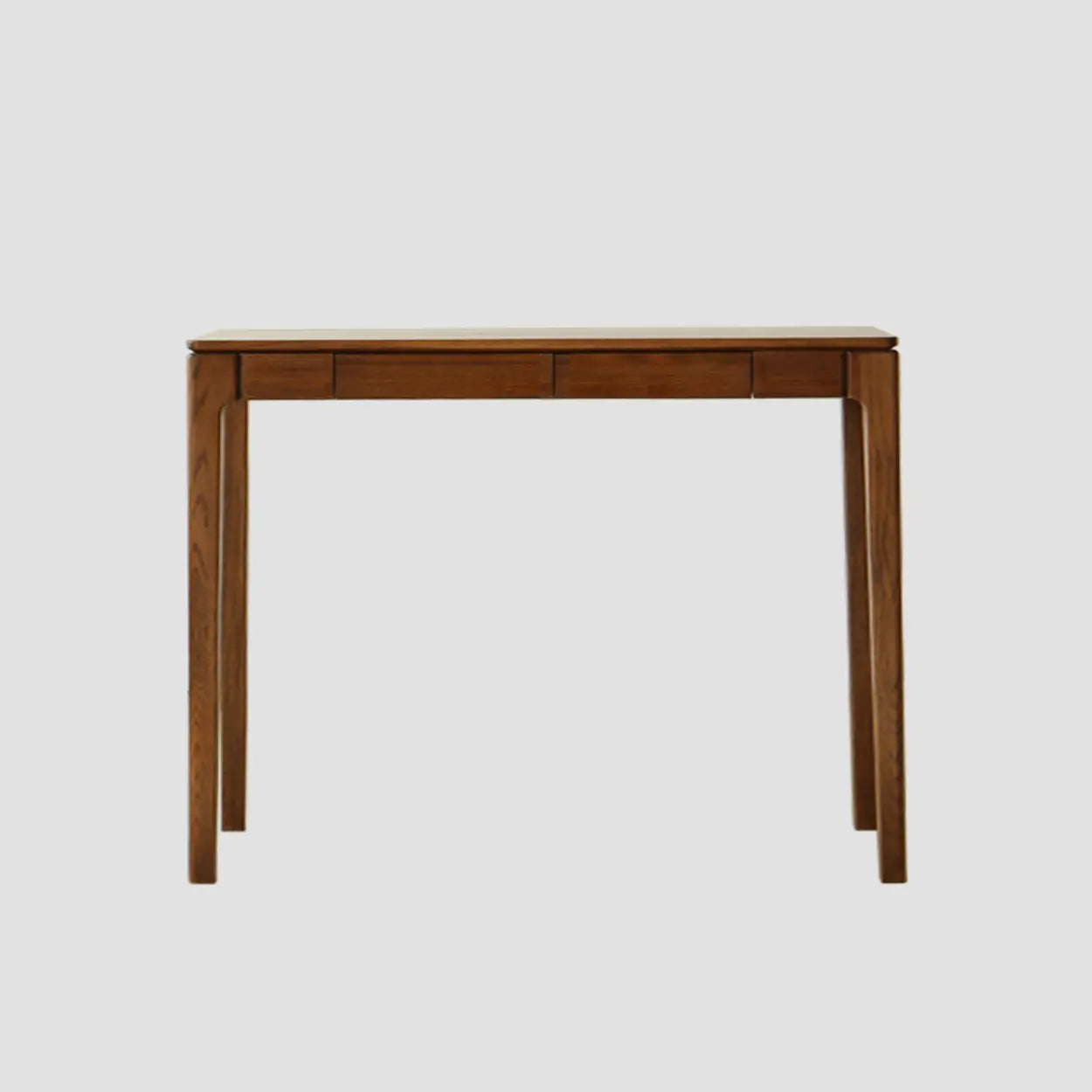 Cherry Wood Rectangular Console Table with Drawers — Cherry / Cherry