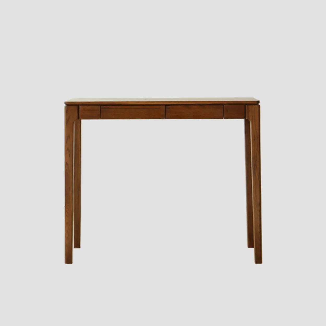 Cherry Wood Rectangular Console Table with Drawers — Cherry / Cherry