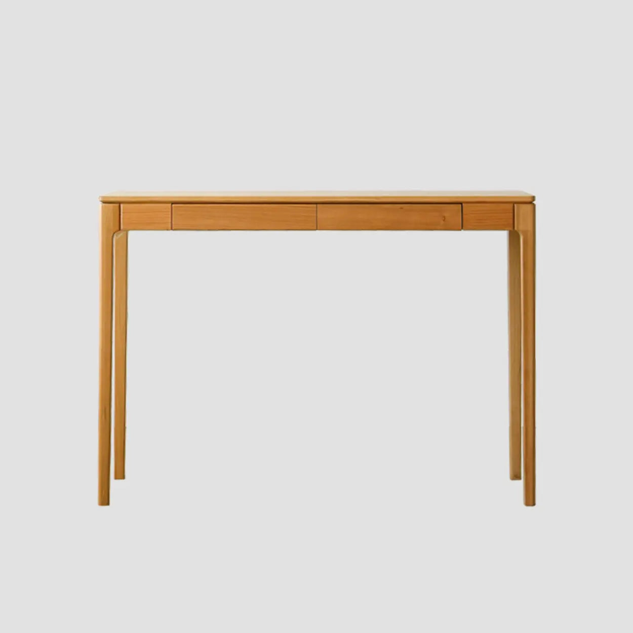 Cherry Wood Rectangular Console Table with Drawers — Cherry / Cherry