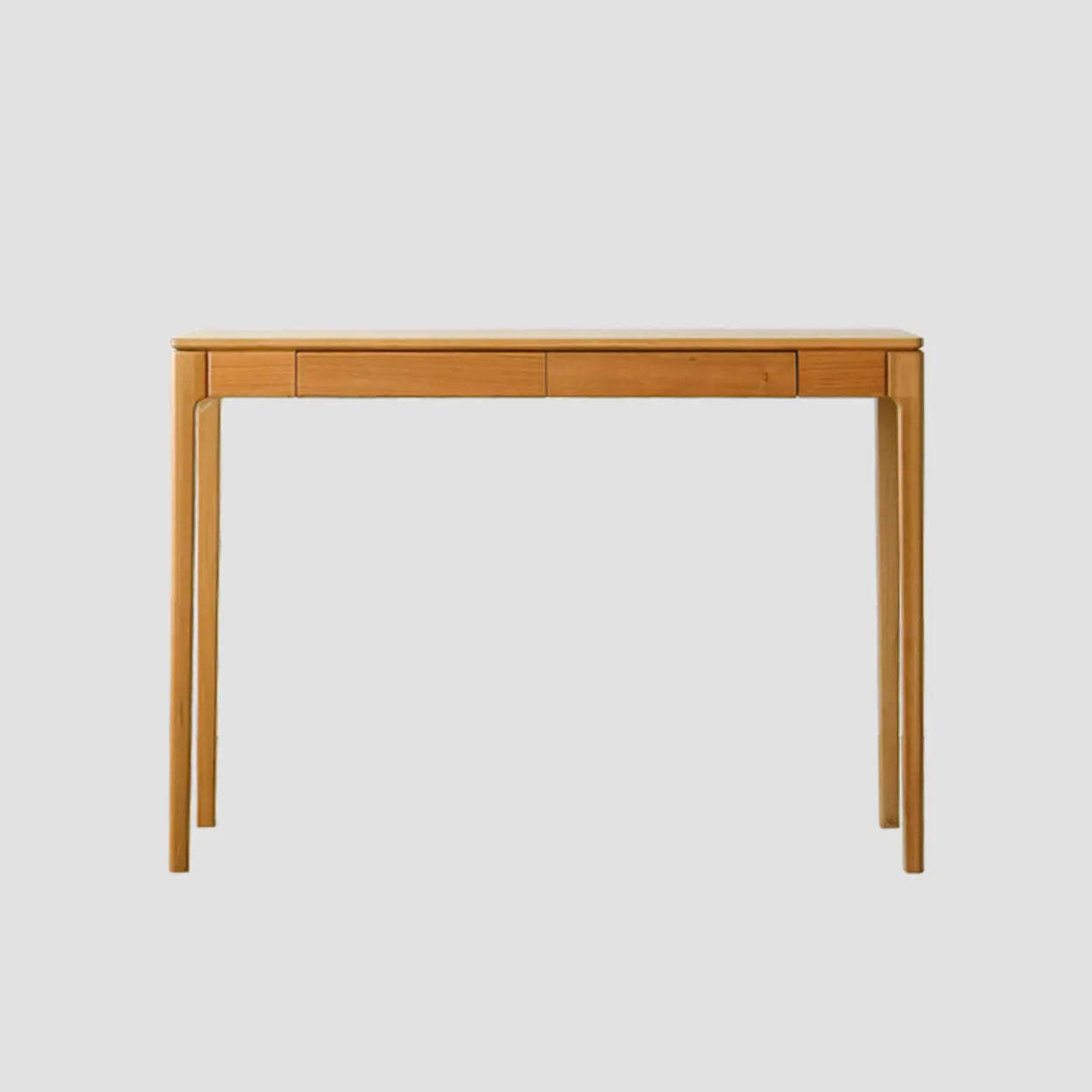 Cherry Wood Rectangular Console Table with Drawers — Cherry / Cherry