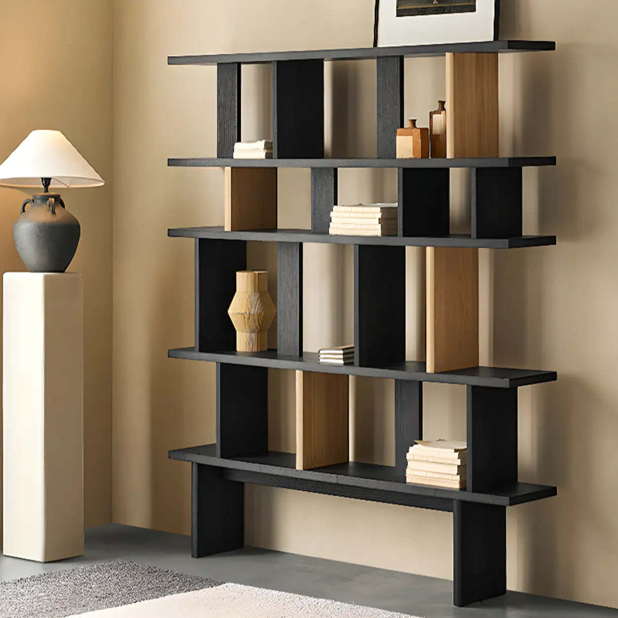 Chic Casual Open-Back Wide Bookcase