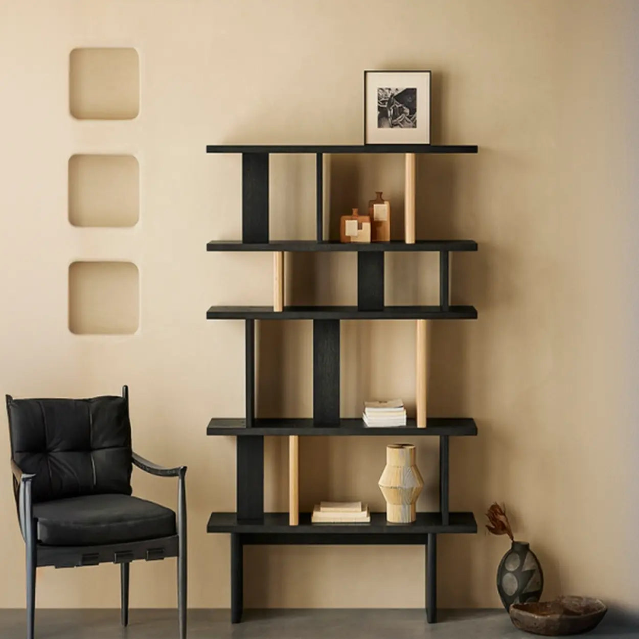 Chic Casual Open-Back Wide Bookcase