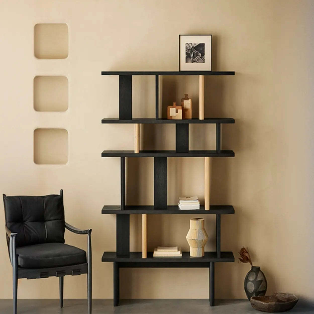Chic Casual Open-Back Wide Bookcase