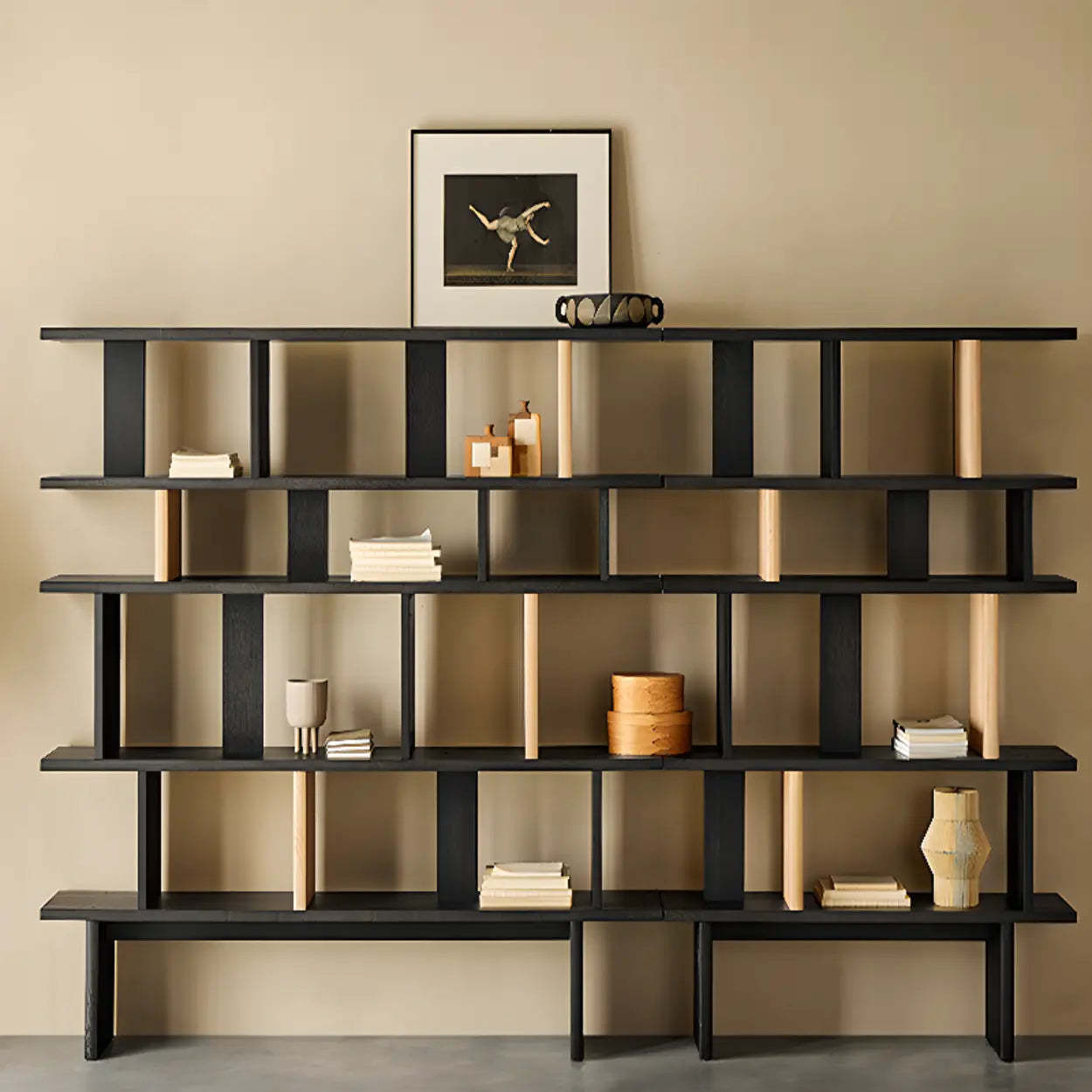Chic Casual Open-Back Wide Bookcase