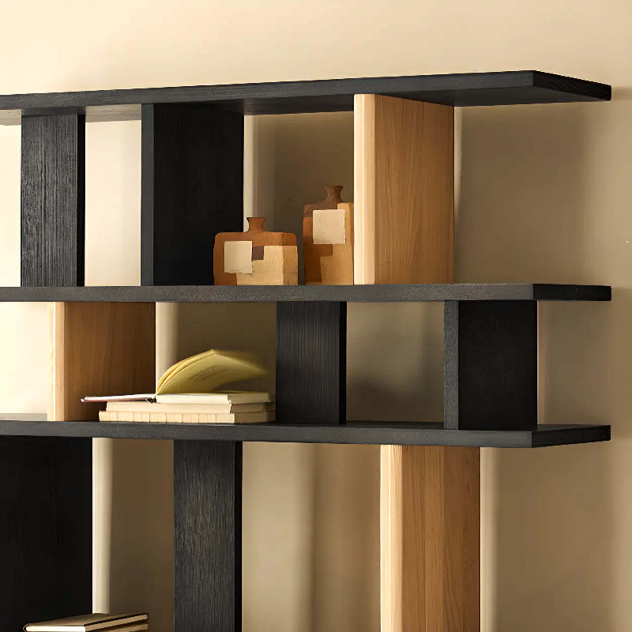 Chic Casual Open-Back Wide Bookcase