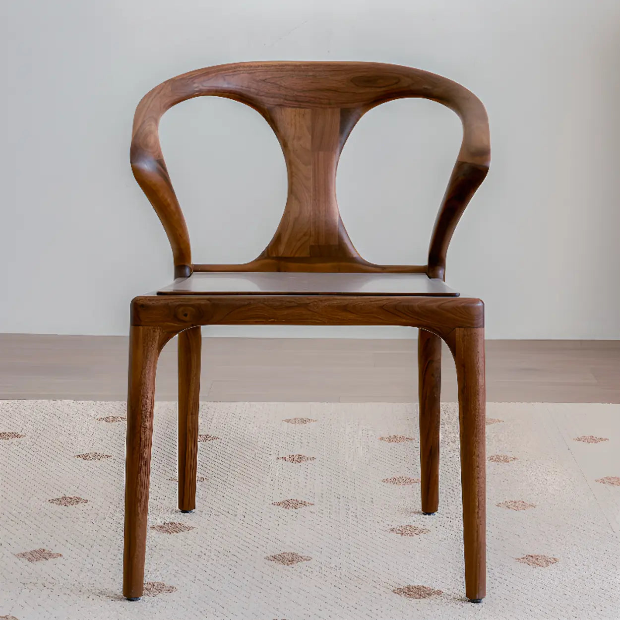 Sculptural chic wood dining chairs & benches for dining room