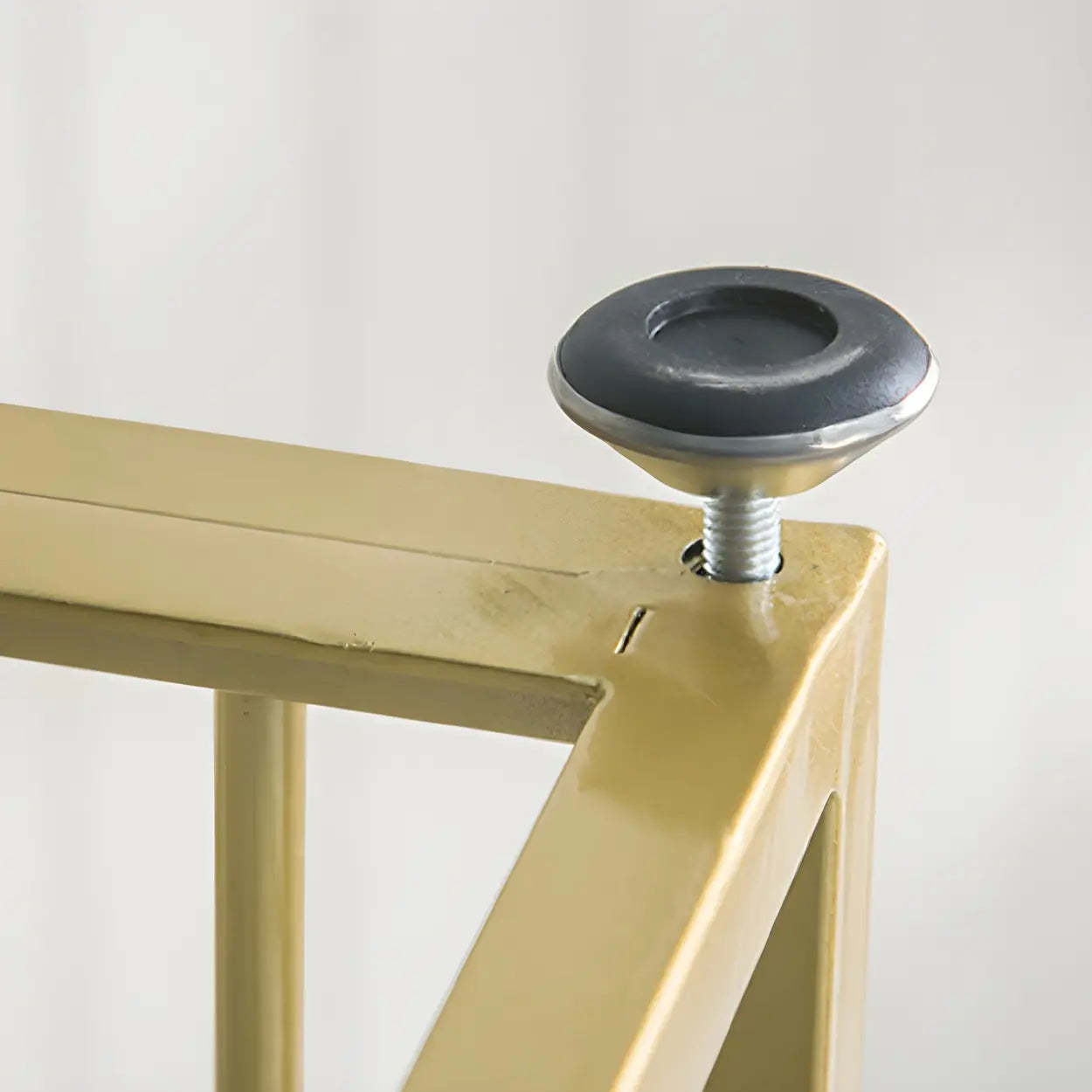 White Rectangular Gold Metal Storage Bar Table
