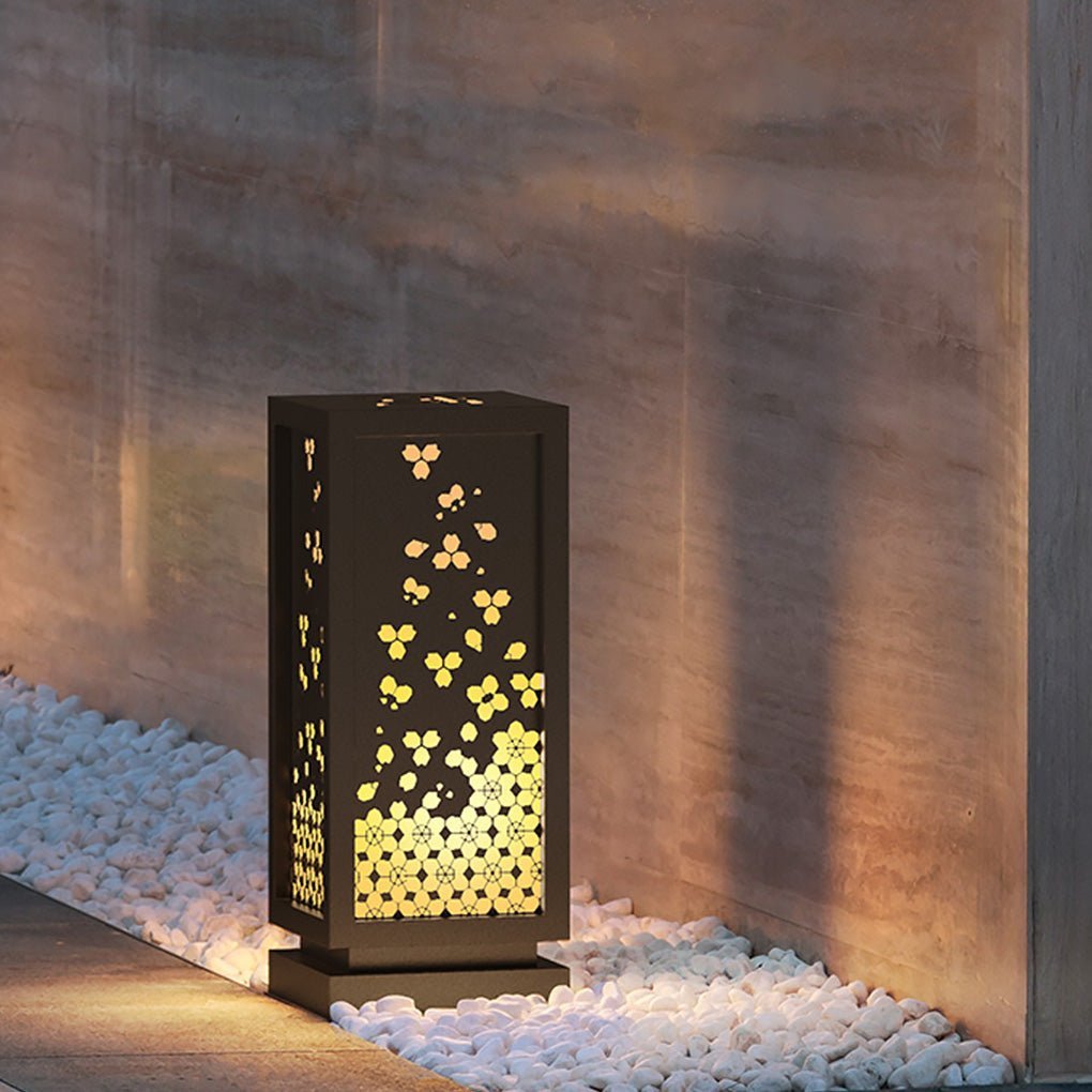 Asian Style Hollow Carved Outdoor Courtyard Waterproof Landscape Lighting Decorative Lamp-Lighom
