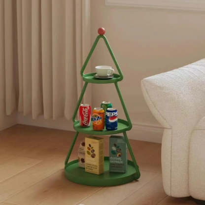 Christmas Tree 3-Tier Storage End Table