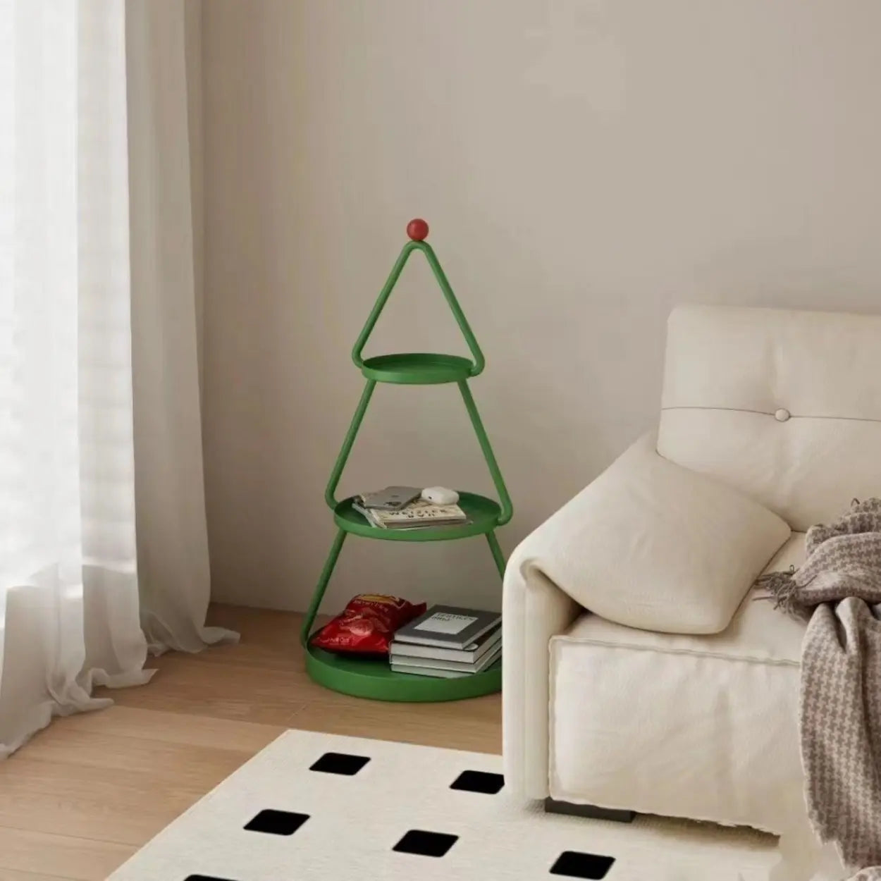 Christmas Tree 3-Tier Storage End Table