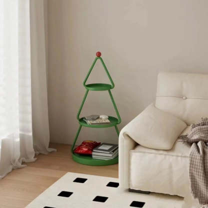 Christmas Tree 3-Tier Storage End Table