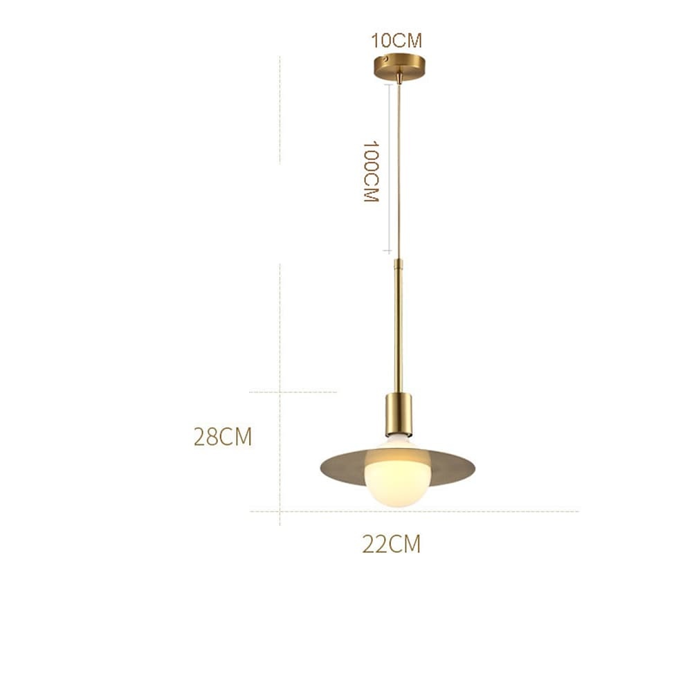 Ball-shaped LED Gold Modern Pendant Lighting Hanging Ceiling Lights-Lighom