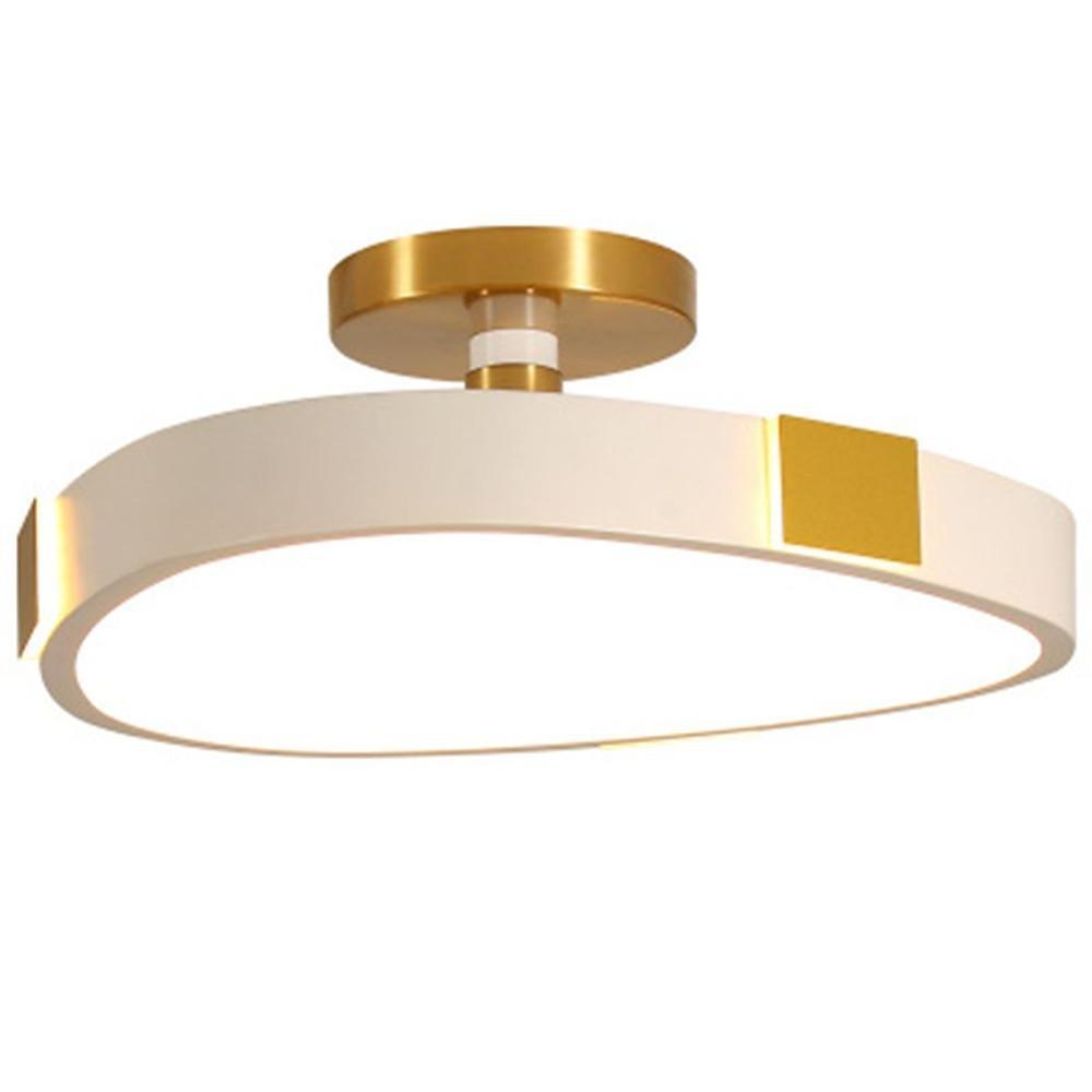 Rounded abstract black synthetic flush mount lighting, Lighom — Warm White (3000K) / Matte Black