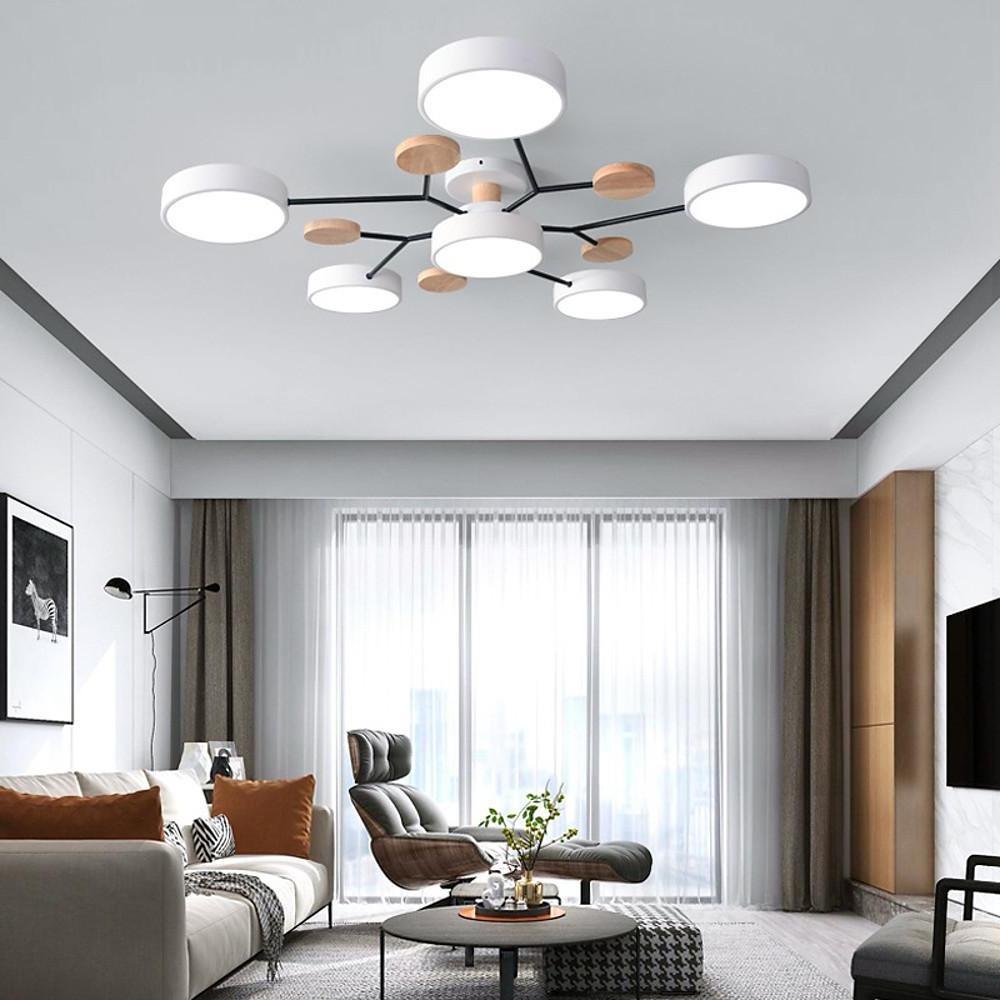 Sputnik Artistic Bedroom Lights Chandeliers Metal Wood Bamboo Baby Kids Lights Ceiling Lights-Lighom