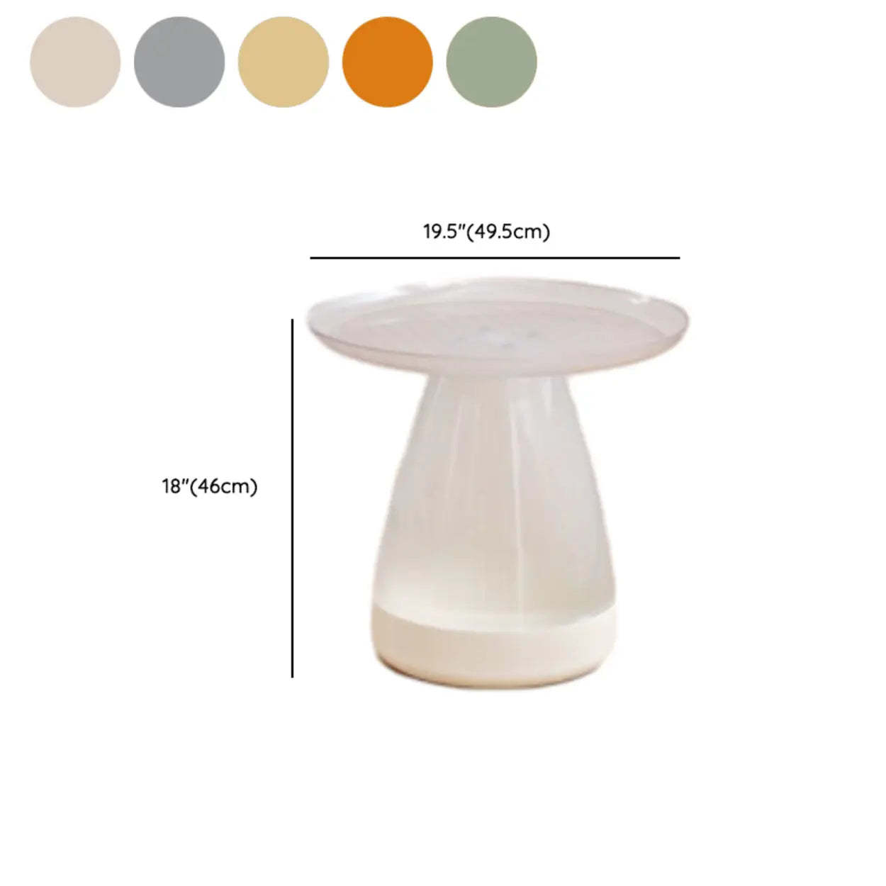 Classic Clear Acrylic Round Side Table with Stump Base